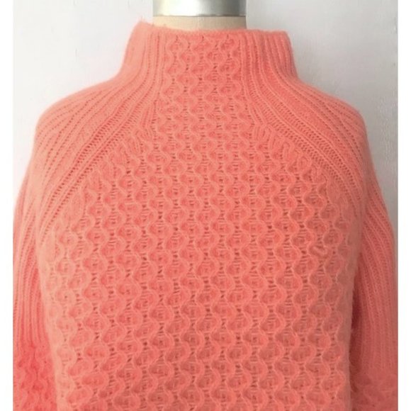 ANTHROPOLOGIE CORAL BIA MOCK NECK ALPACA BALLOON SLEEVE SWEATER S - Picture 9 of 13